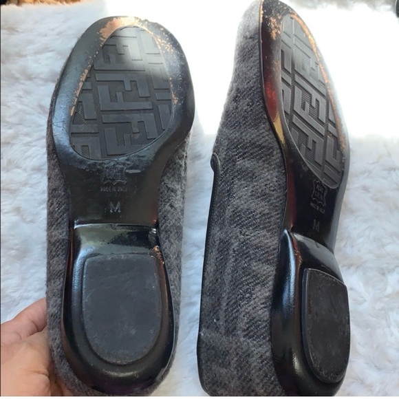 Fendi Women's Plaid Gray Slippers - Picture 4 of 6